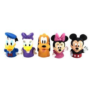 Walt Disney Finger Puppets Mickey & Minnie Mouse Donald & Daisy Duck Pluto